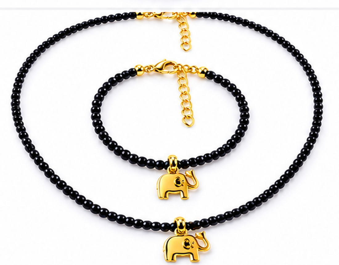 Set Colier si bratara cu elefant - bijuterii - coliere - coliere cu pandative - Artynos.ro
