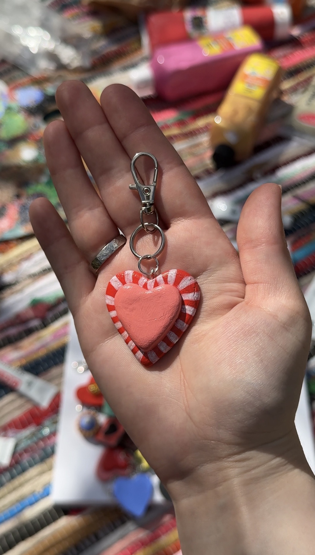 Breloc inimă handmade � Heart Charm - genți și portofele - accesorii genți - breloc - Artynos.ro