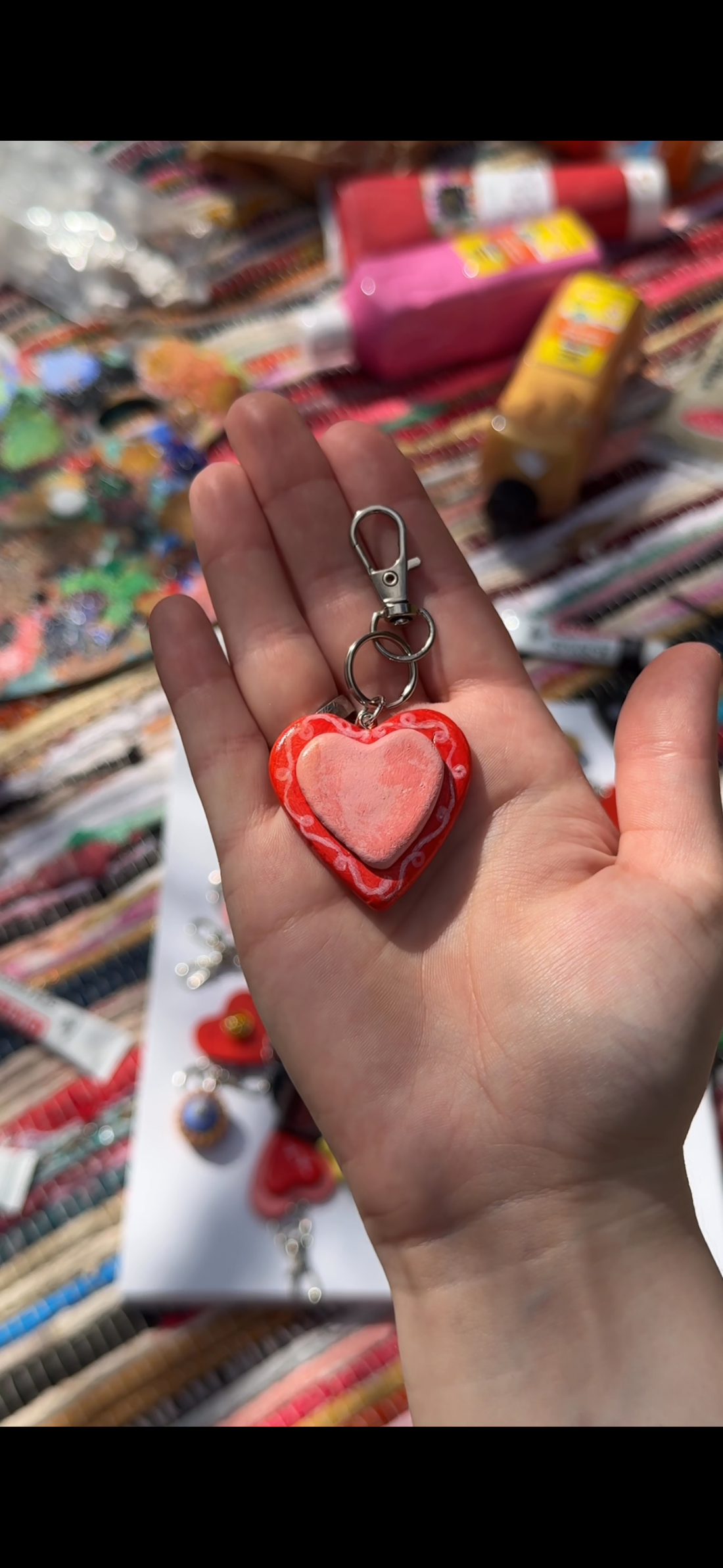 Breloc inimă handmade � Heart Charm - genți și portofele - accesorii genți - breloc - Artynos.ro