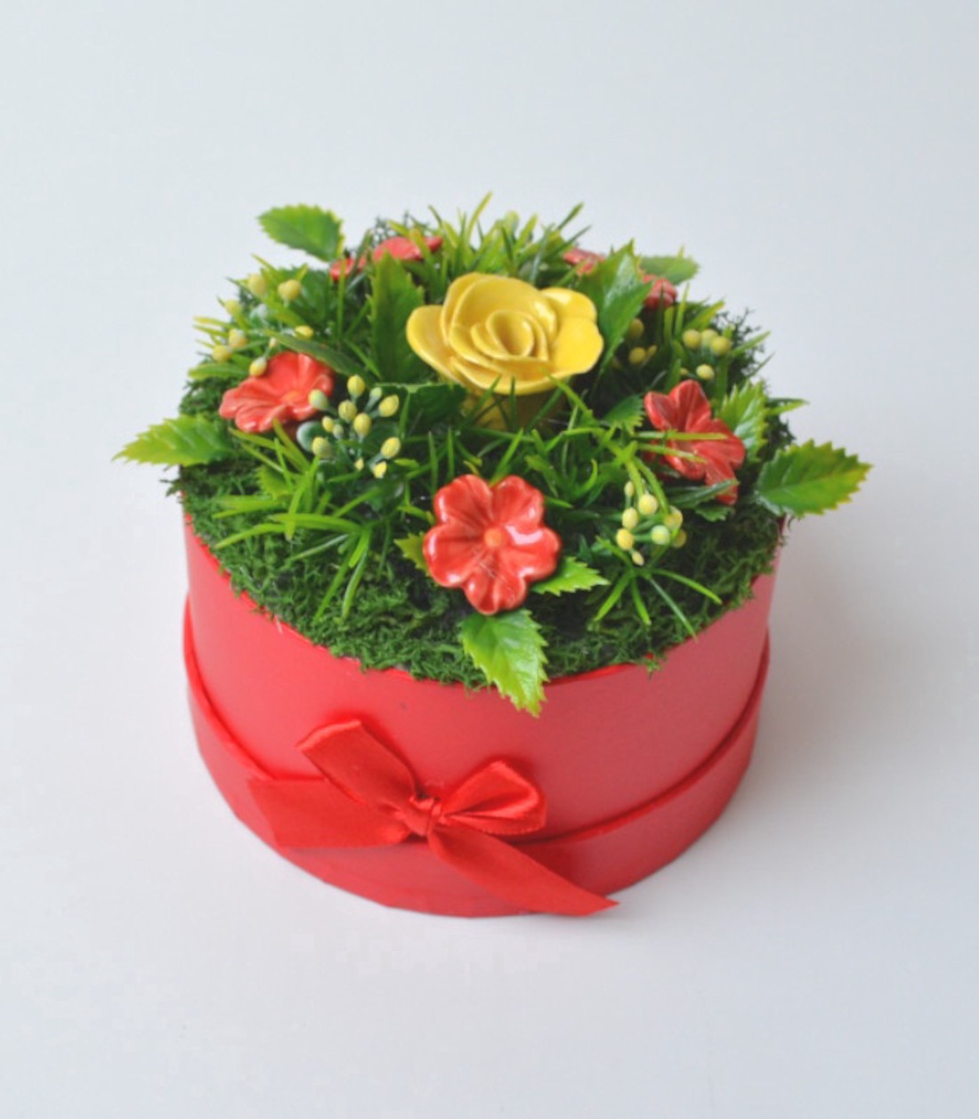 Cutii cu trandafiri, buchet de flori din ceramică, trandafir - casă & stil de viață - decorațiuni de casă - accesorii florale - buchete de flori - Artynos.ro