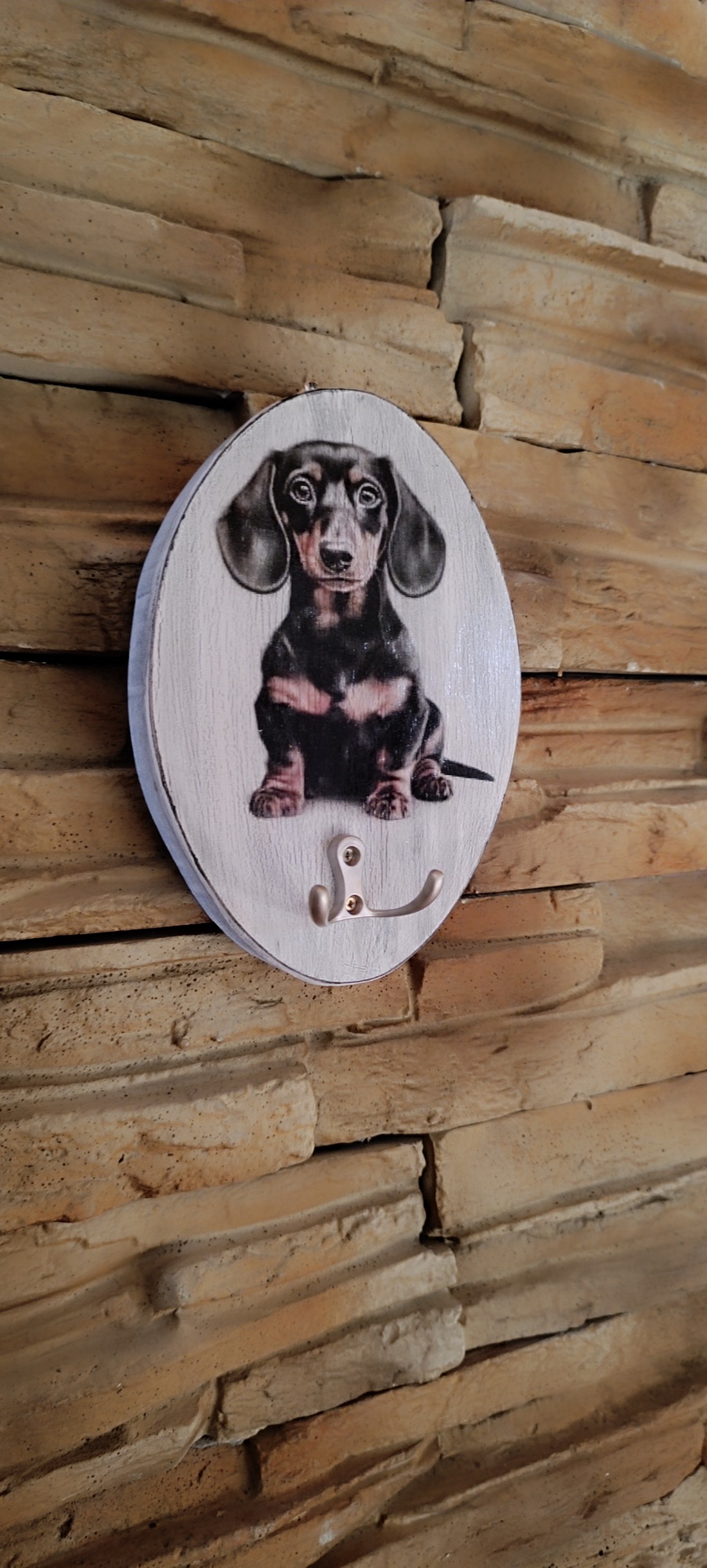 Dachshund de depozitare a lesei de perete din lemn cu câine - - Artynos.ro Dachshund de depozitare a lesei de perete din lemn cu câine - - Artynos.ro