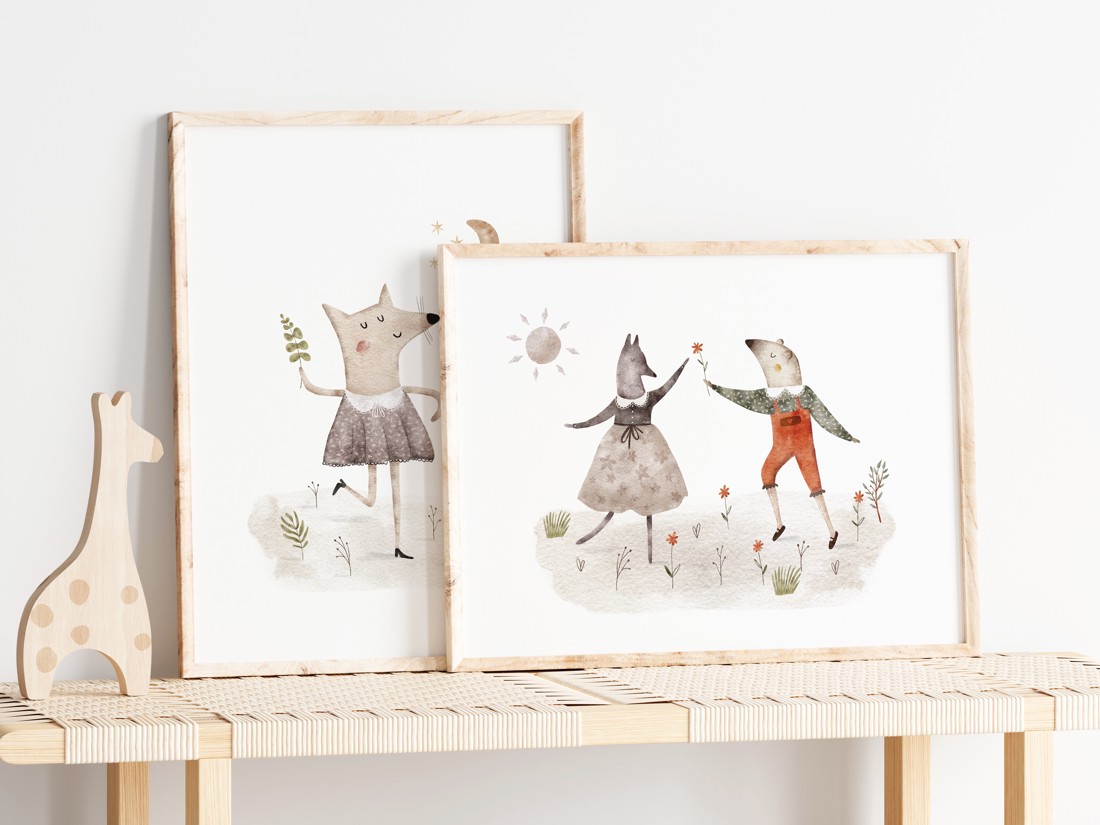 Pădure petrecere pepinieră, poster grădiniță, artă de perete animal pădure - - Artynos.ro Pădure petrecere pepinieră, poster grădiniță, artă de perete animal pădure - - Artynos.ro