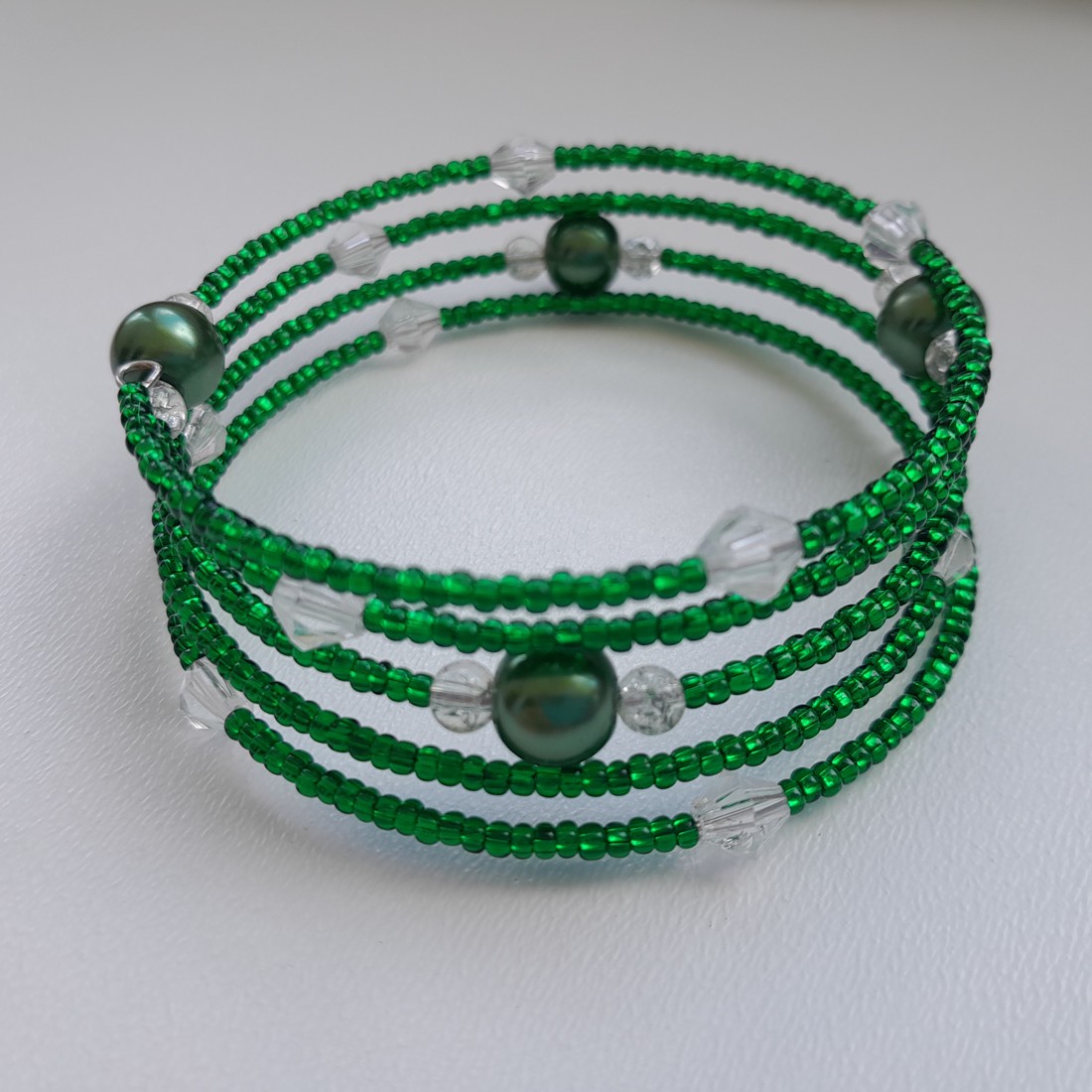 Brățară de memorie - verde-transparent - - Artynos.ro Brățară de memorie - verde-transparent - - Artynos.ro