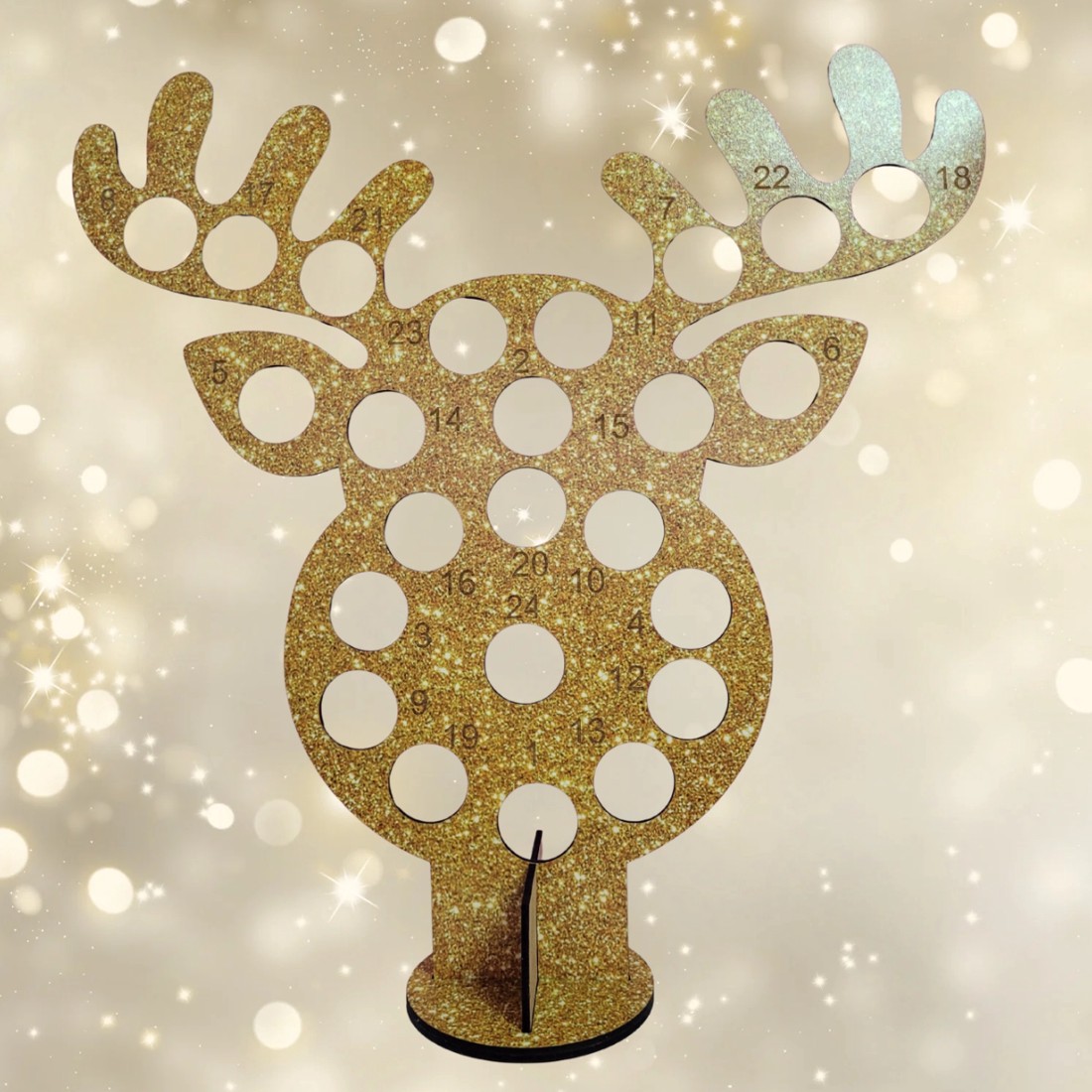 Calendar de advent de ciocolată cu reni - crăciun - decorațiuni de advent - calendar de advent - Artynos.ro