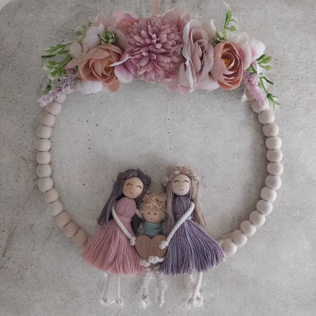 Decor de perete fuzzy, frați și surori macramé pentru copii -  - Artynos.ro