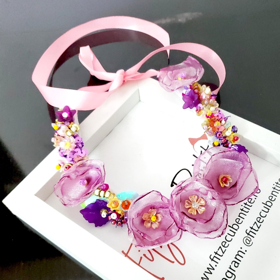 Colier Tinkerbell - bijuterii - coliere - coliere din perle - Artynos.ro