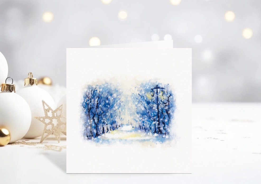 Carte poștală de Crăciun, felicitare cu peisaj de iarnă, set cadou de 3 - - Artynos.ro Carte poștală de Crăciun, felicitare cu peisaj de iarnă, set cadou de 3 - - Artynos.ro