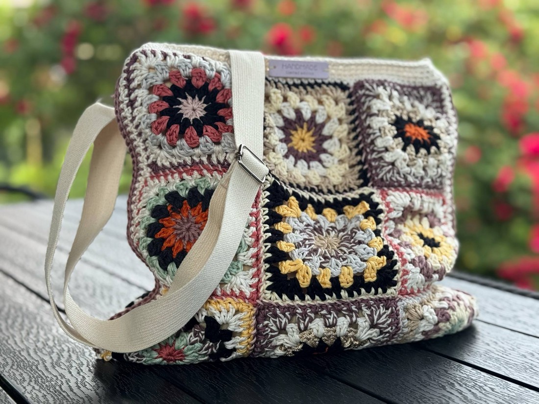 Geantă croșetată colorată -  - Artynos.ro