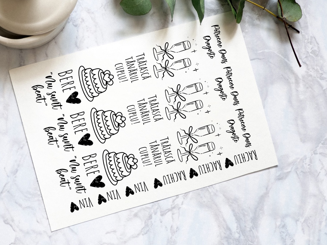 Pachet tatuaje temporare pentru nuntă (pagină A4 - 22 buc) - casă & stil de viață - papetărie de hârtie - pachet stickere - Artynos.ro Pachet tatuaje temporare pentru nuntă (pagină A4 - 22 buc) - casă & stil de viață - papetărie de hârtie - pachet stickere - Artynos.ro