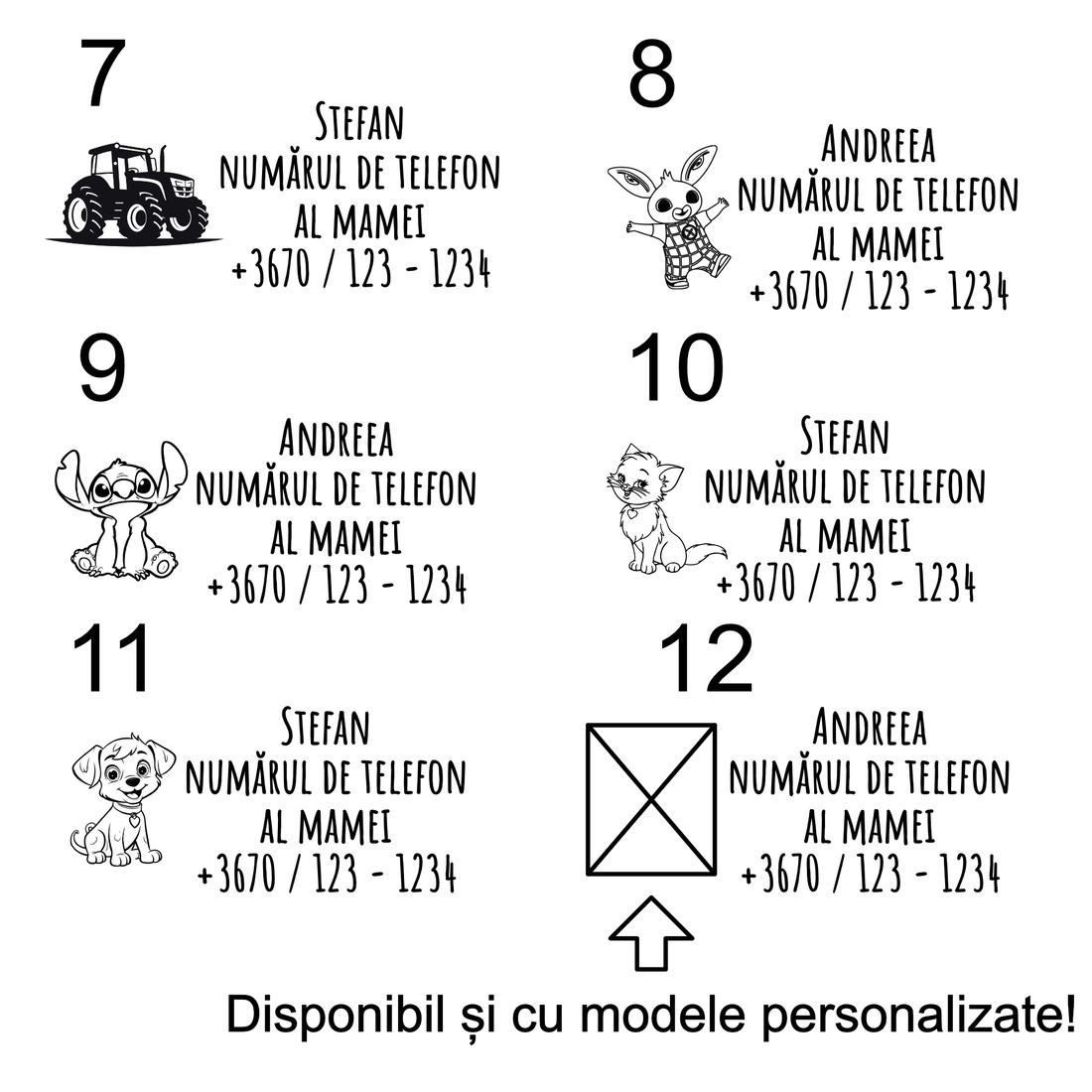 Tatuaj temporar cu numărul de telefon al părintelui (3 buc / pachet) - - Artynos.ro Tatuaj temporar cu numărul de telefon al părintelui (3 buc / pachet) - - Artynos.ro