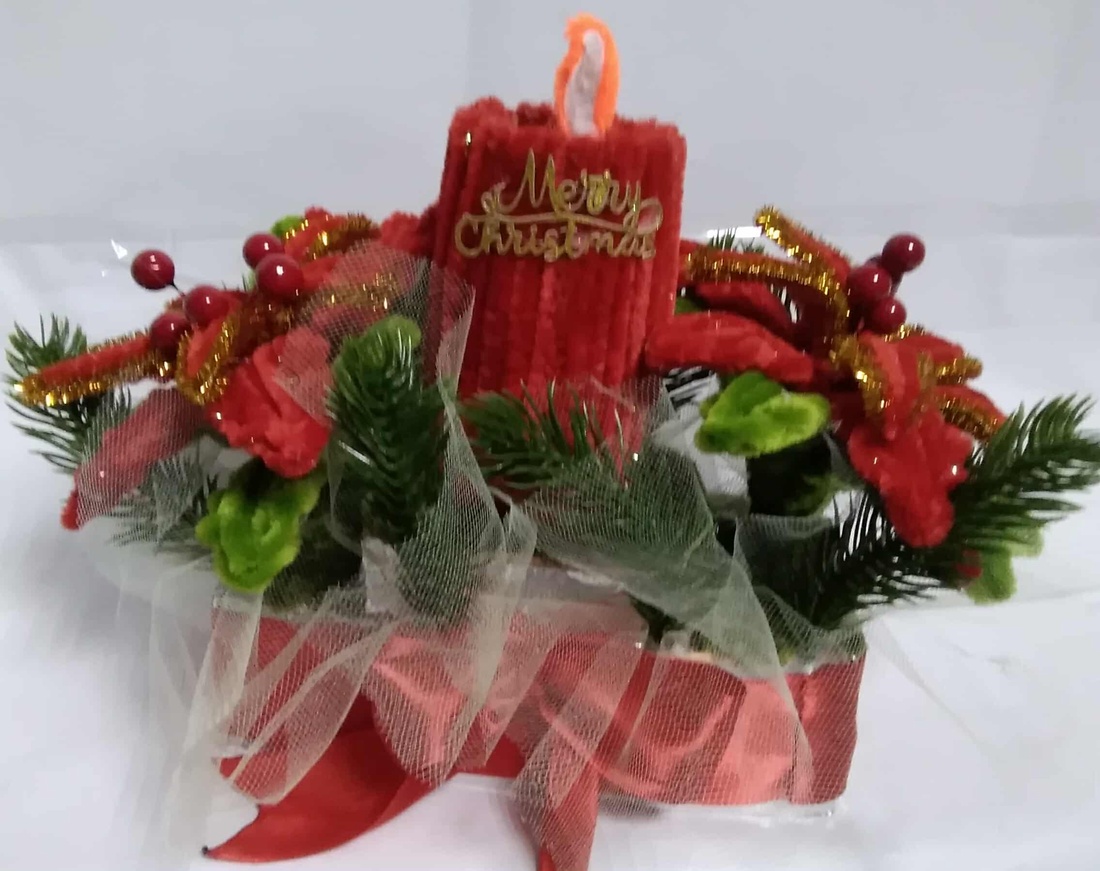 aramjament floral - crăciun - decorațiuni de advent - decor pentru masa de advent - Artynos.ro