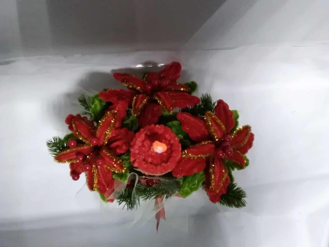 aramjament floral - crăciun - decorațiuni de advent - decor pentru masa de advent - Artynos.ro