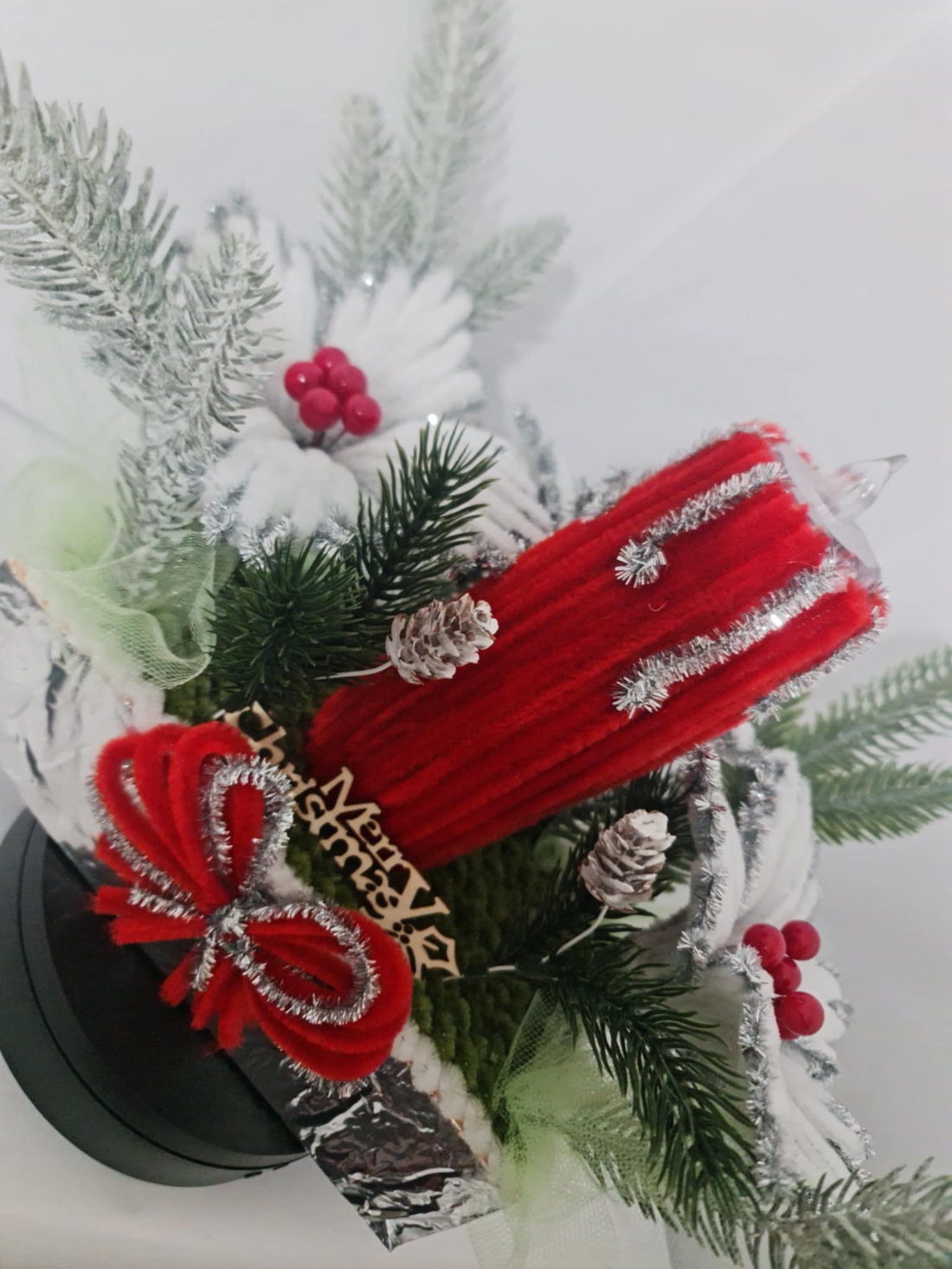 aranjament  pentru masa - crăciun - decorațiuni de crăciun de casă - decor pentru masă de crăciun - Artynos.ro