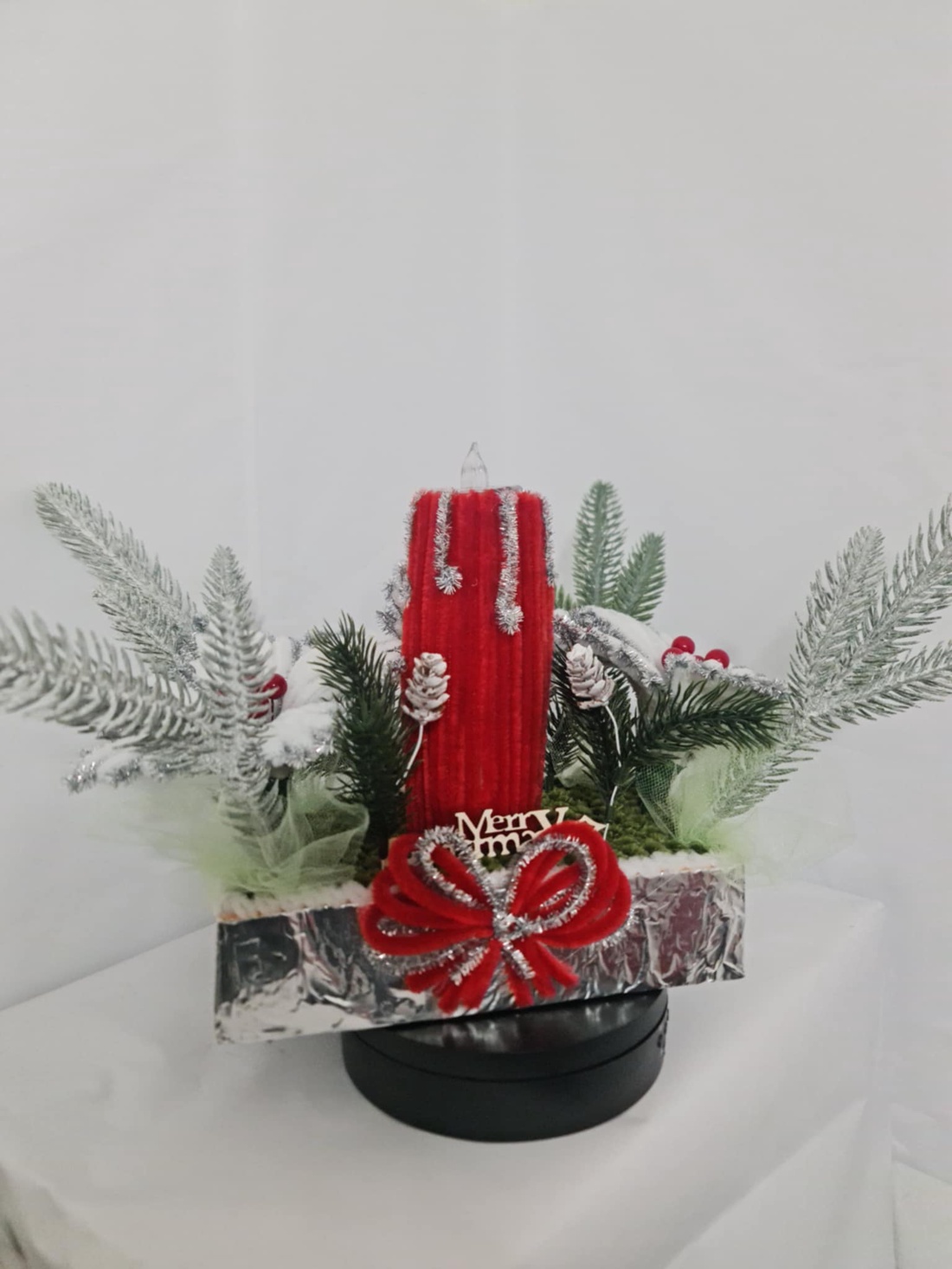 aranjament  pentru masa - crăciun - decorațiuni de crăciun de casă - decor pentru masă de crăciun - Artynos.ro