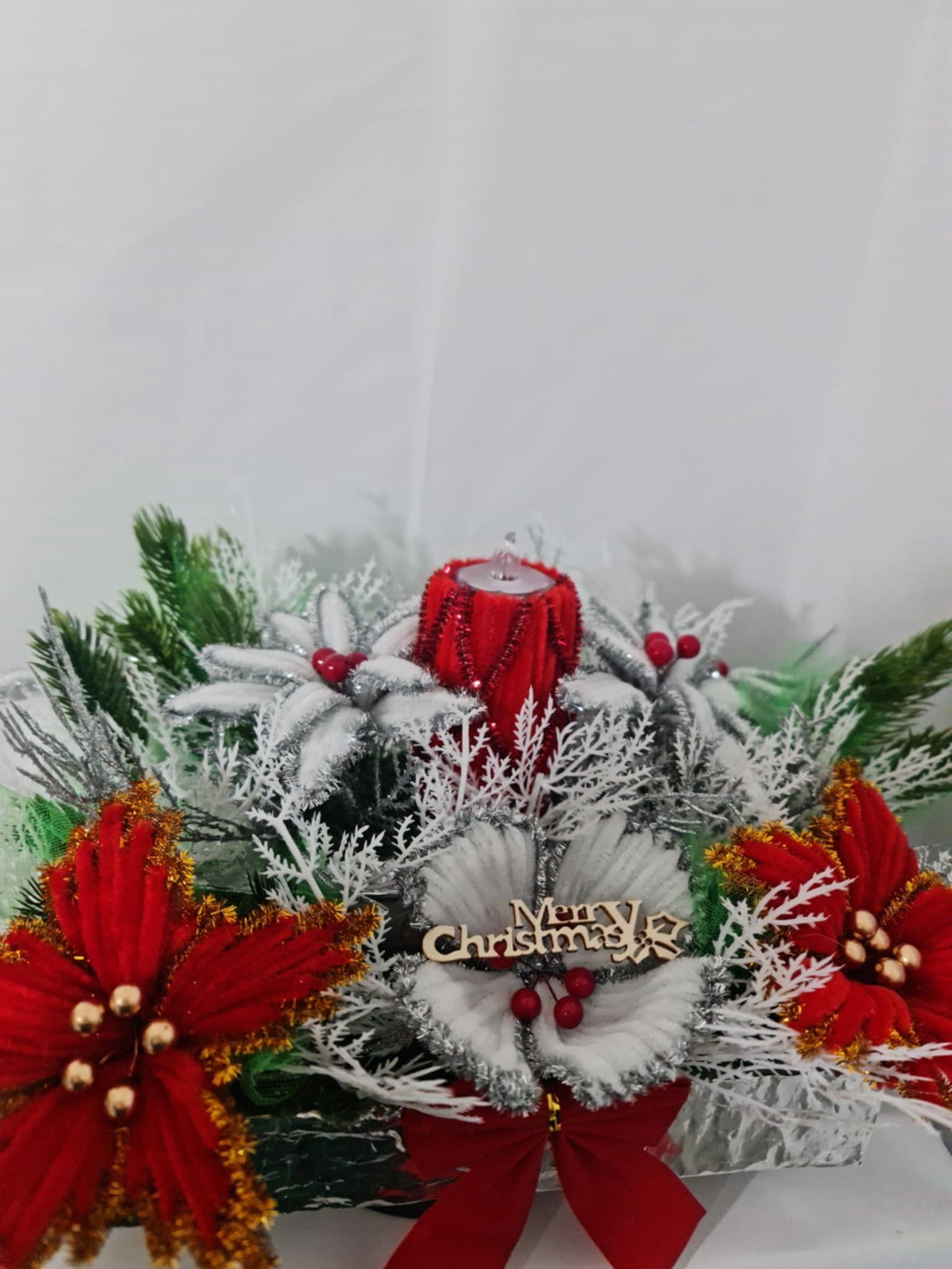 aranjament  pentru masa - crăciun - decorațiuni de crăciun de casă - decor pentru masă de crăciun - Artynos.ro