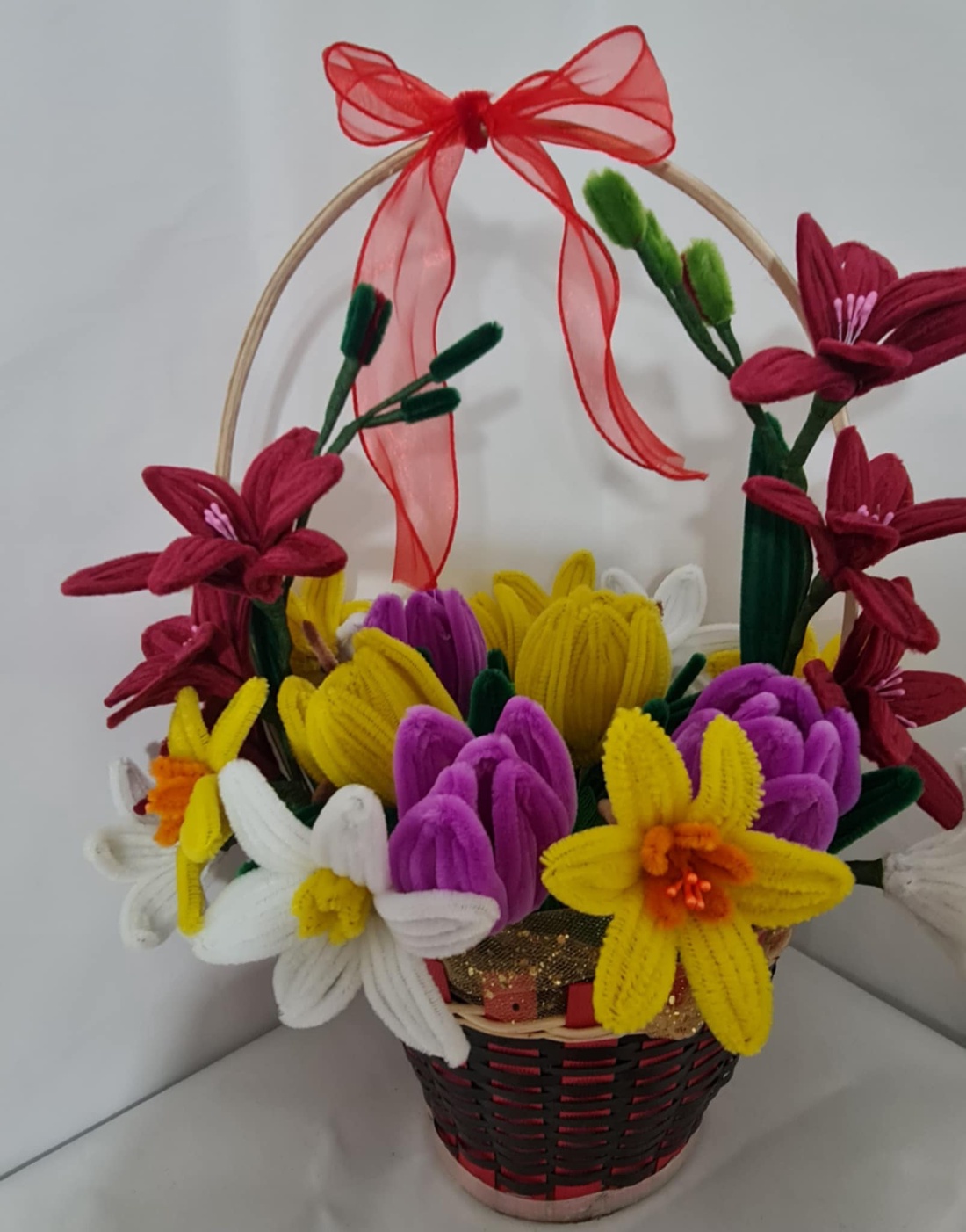 Cos cu flori de primavara. - casă & stil de viață - decorațiuni de casă - decorațiuni de masă și rafturi - boluri decorative - Artynos.ro