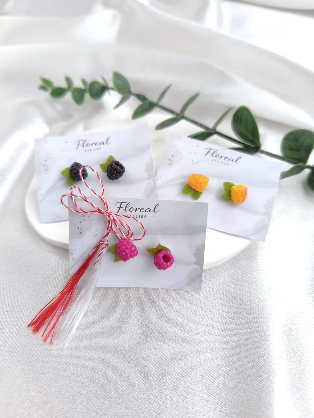 Cercei zmeura - bijuterii - cercei - cercei cu figurine - Artynos.ro