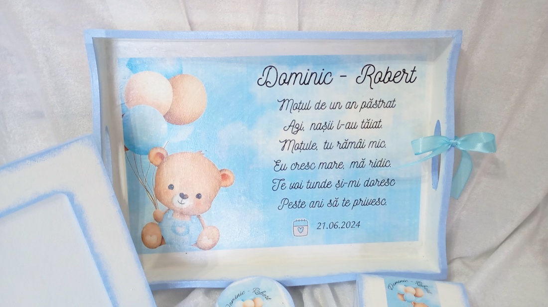 Tavă pentru tăierea moțului  - jucării și echipamente pentru copii - daruri de botez - Artynos.ro