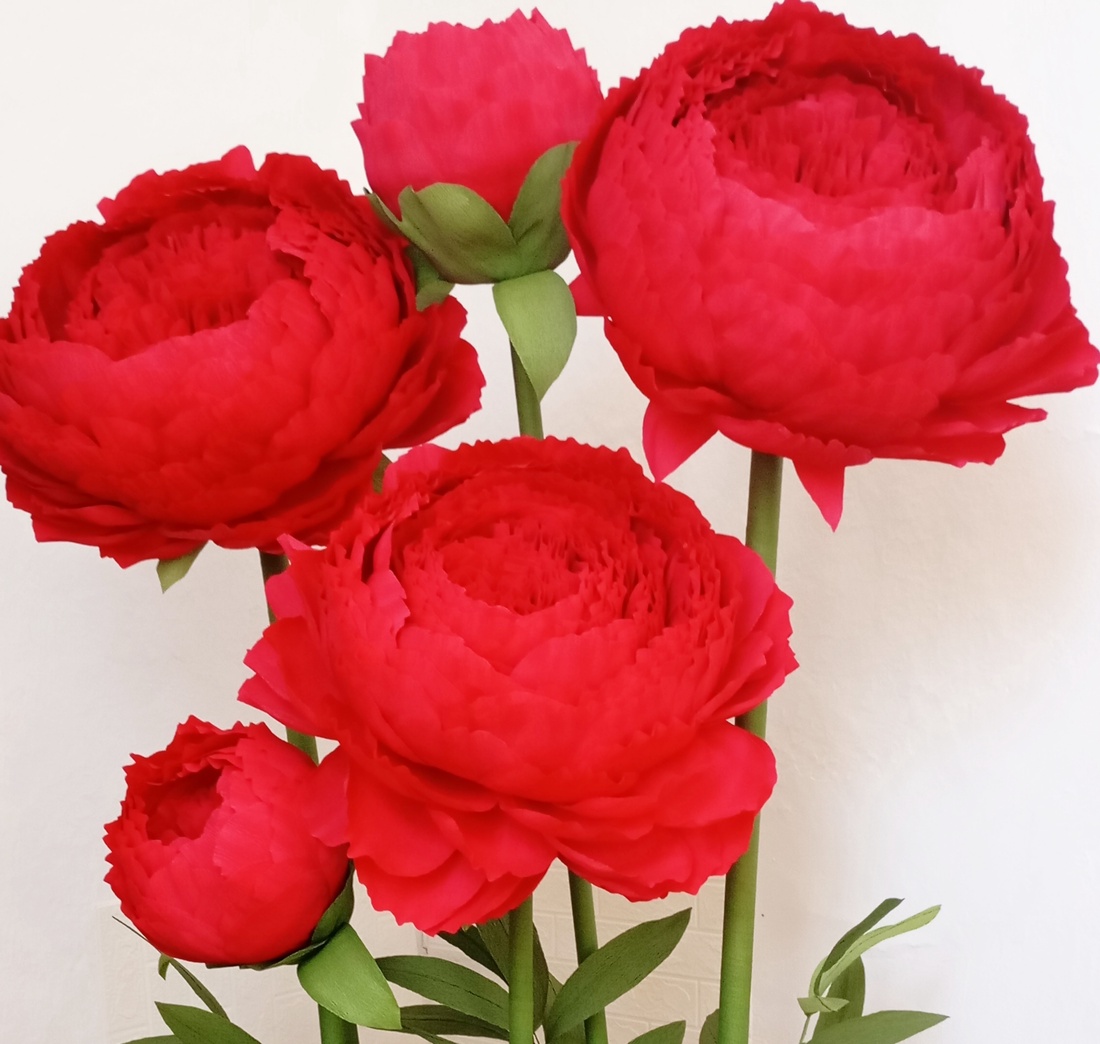 Bujori giganti din hârtie floristica - casă & stil de viață - accesorii pentru decorat casa - suport de flori - accesorii florale - Artynos.ro Bujori giganti din hârtie floristica - casă & stil de viață - accesorii pentru decorat casa - suport de flori - accesorii florale - Artynos.ro
