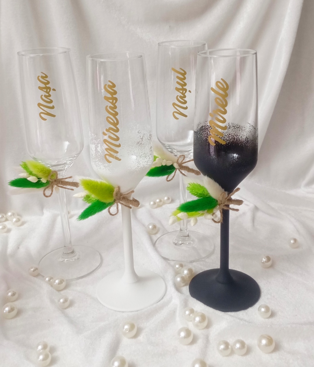 Set pahare pentru nuntă  -  - Artynos.ro
