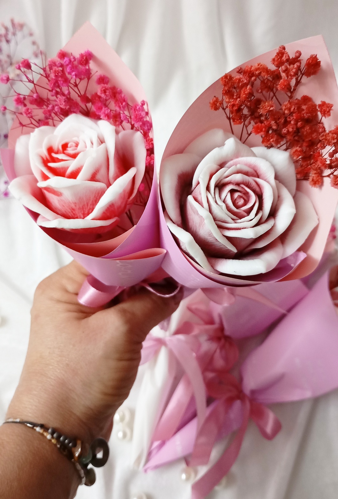 Trandafir din săpun turnat manual  - casă & stil de viață - decorațiuni de casă - accesorii florale - flori la fir - Artynos.ro