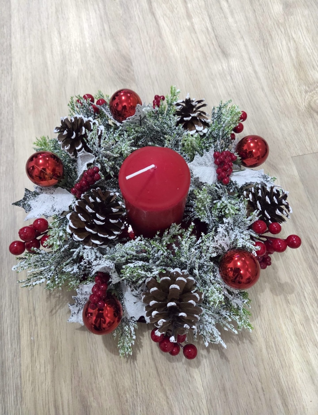 Aranjament pentru masa de Craciun  - crăciun - decorațiuni de crăciun de casă - decor pentru masă de crăciun - Artynos.ro