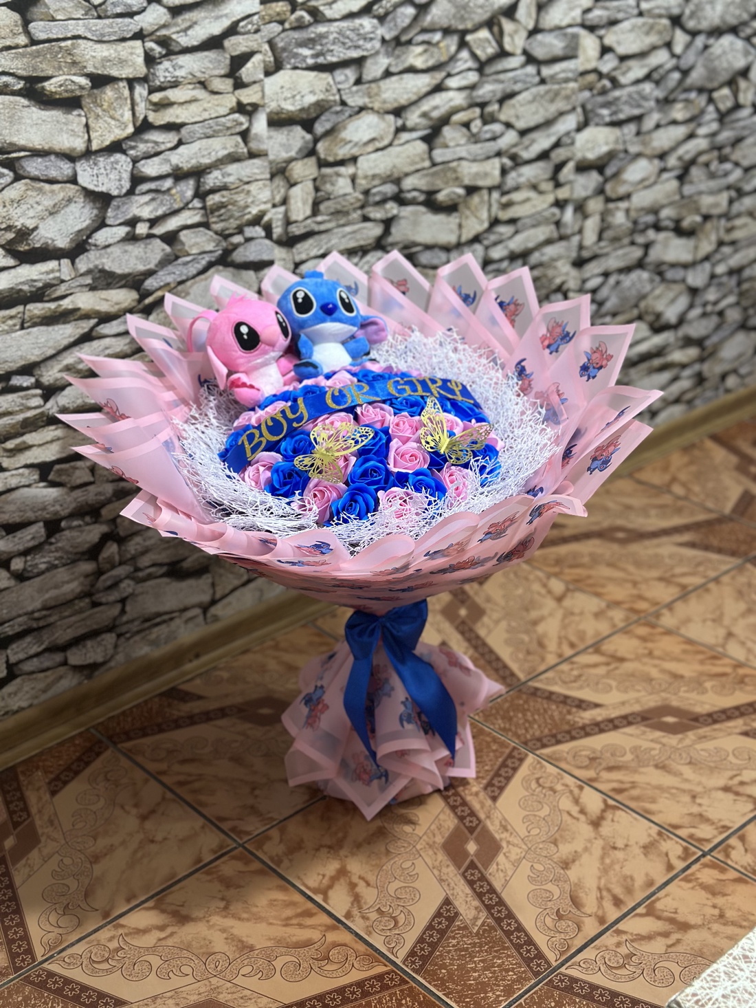 Buchet gender reveal - accessorii și unelte - accesorii decorative - alte accesorii - Artynos.ro