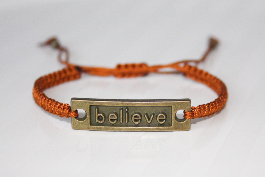 Brățară împletită - Believe brown -  - Artynos.ro