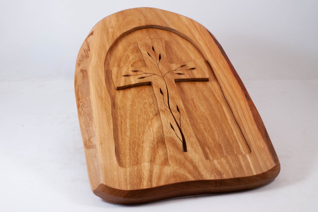 Cruce cu model, cruce din lemn pentru decorarea pereților -  - Artynos.ro