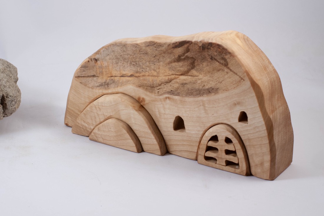 Peșteră din lemn, constructor din lemn, puzzle - - Artynos.ro Peșteră din lemn, constructor din lemn, puzzle - - Artynos.ro