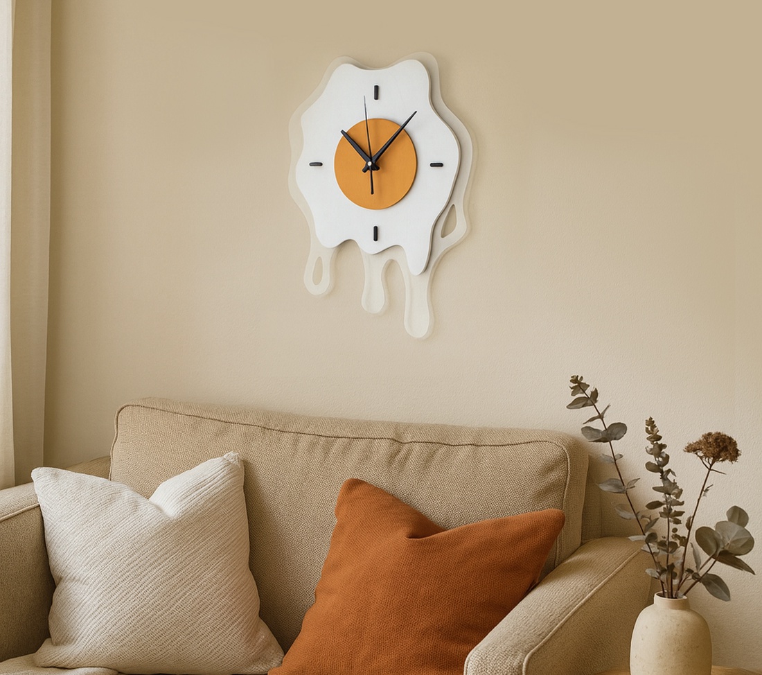 Ceas de perete silențios în formă de ou - casă & stil de viață - decorațiuni de casă - decorațiuni de pereți - ceasuri de perete - Artynos.ro