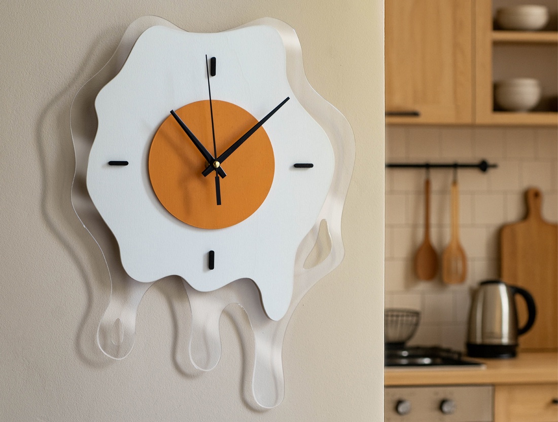 Ceas de perete silențios în formă de ou - casă & stil de viață - decorațiuni de casă - decorațiuni de pereți - ceasuri de perete - Artynos.ro