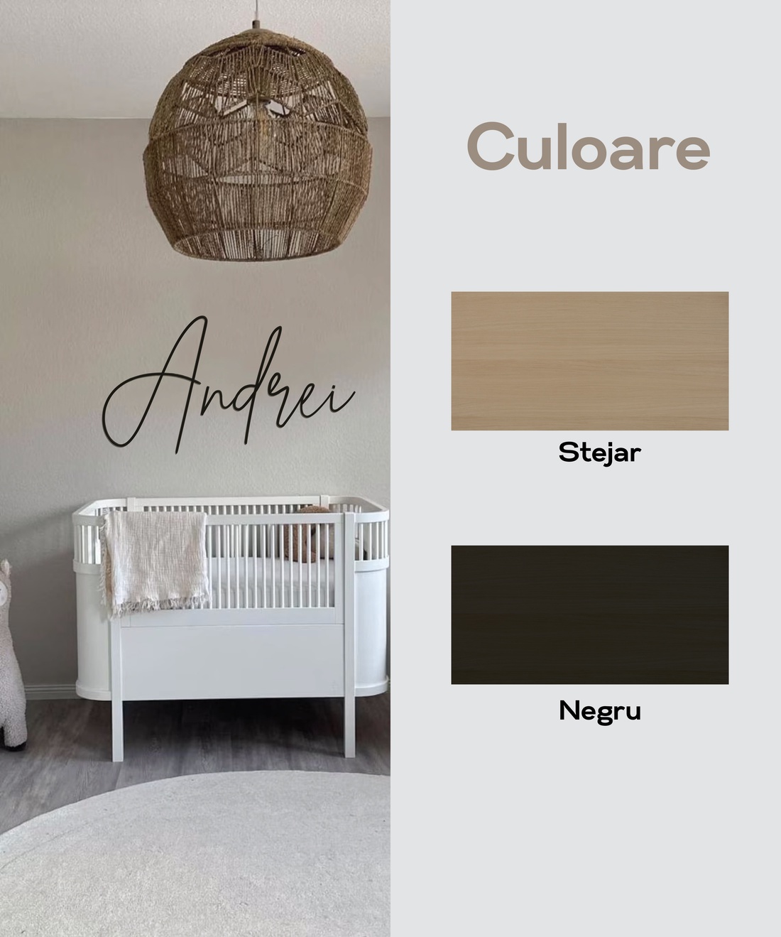 Nume mare personalizat din lemn - casă & stil de viață - echipament pentru camera copiilor - decorațiuni de cameră - Artynos.ro