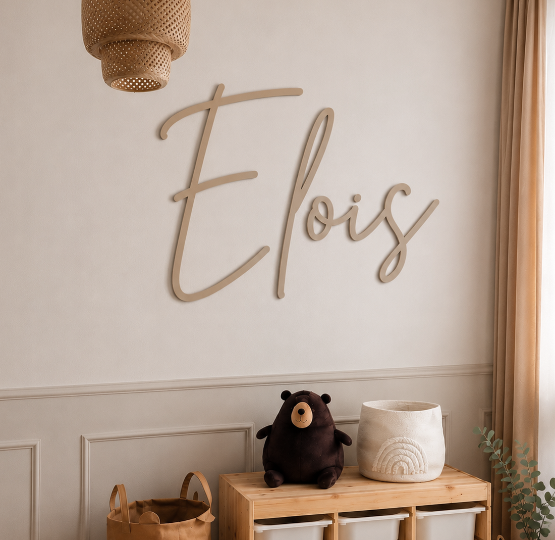 Nume mare personalizat din lemn - casă & stil de viață - echipament pentru camera copiilor - decorațiuni de cameră - Artynos.ro
