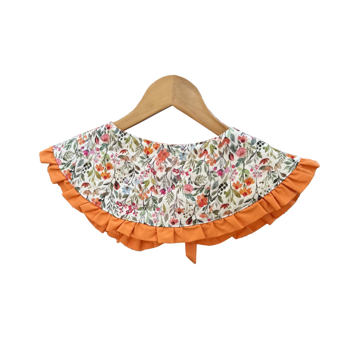 Guler matlasat alb cu imprimeu floral multicolor - Guler Damă - îmbrăcăminte și modă - eșarfe, pălării, fularuri - eșarfe - Artynos.ro