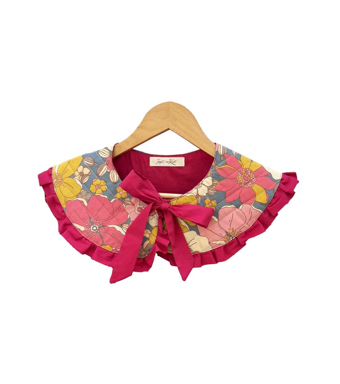 Guler matlasat roz cu imprimeu floral - Guler Damă - îmbrăcăminte și modă - eșarfe, pălării, fularuri - eșarfe - Artynos.ro