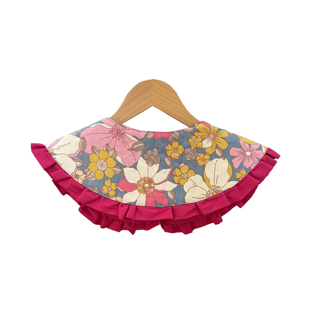 Guler matlasat roz cu imprimeu floral - Guler Damă - îmbrăcăminte și modă - eșarfe, pălării, fularuri - eșarfe - Artynos.ro