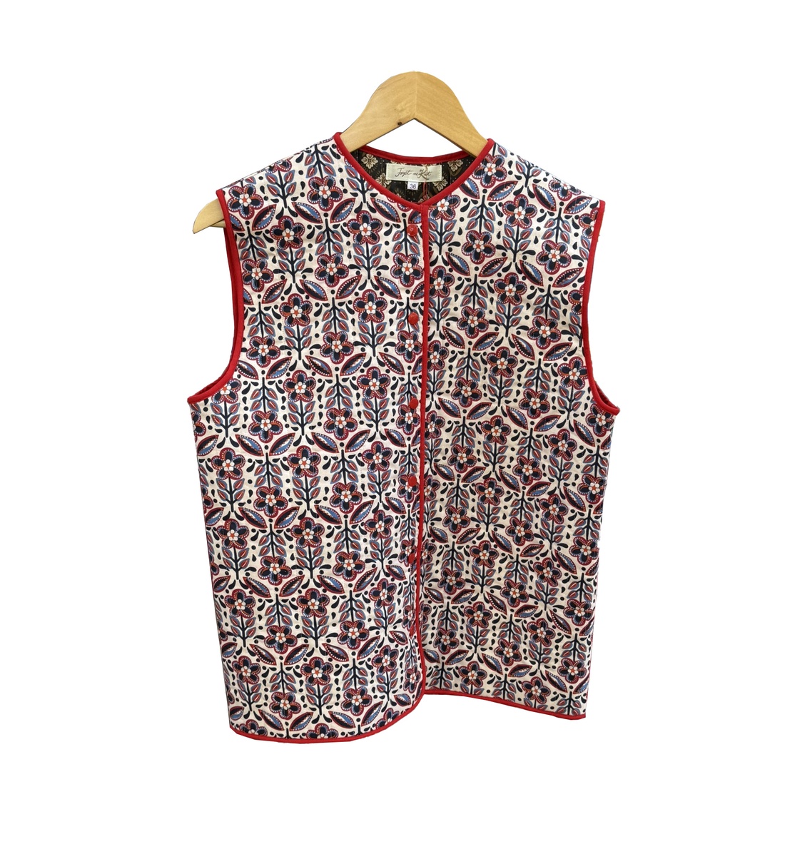 Vestă matlasată cu flori - Mărimea 36 - îmbrăcăminte și modă - haine damă - vestă femei - Artynos.ro