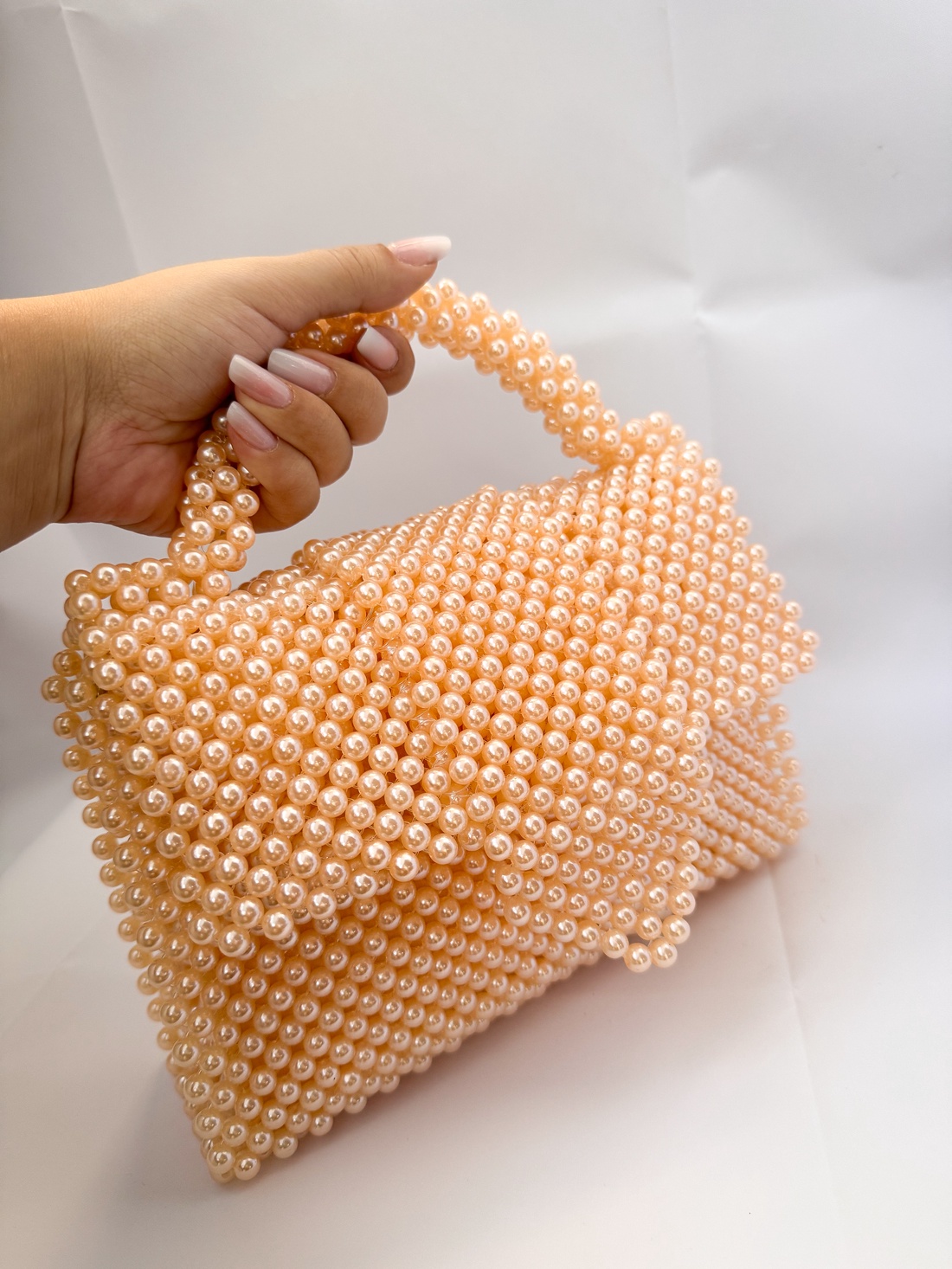 Geanta Margele Nude Rose - genți și portofele - genți de mână și umăr - geantă crossbody - Artynos.ro