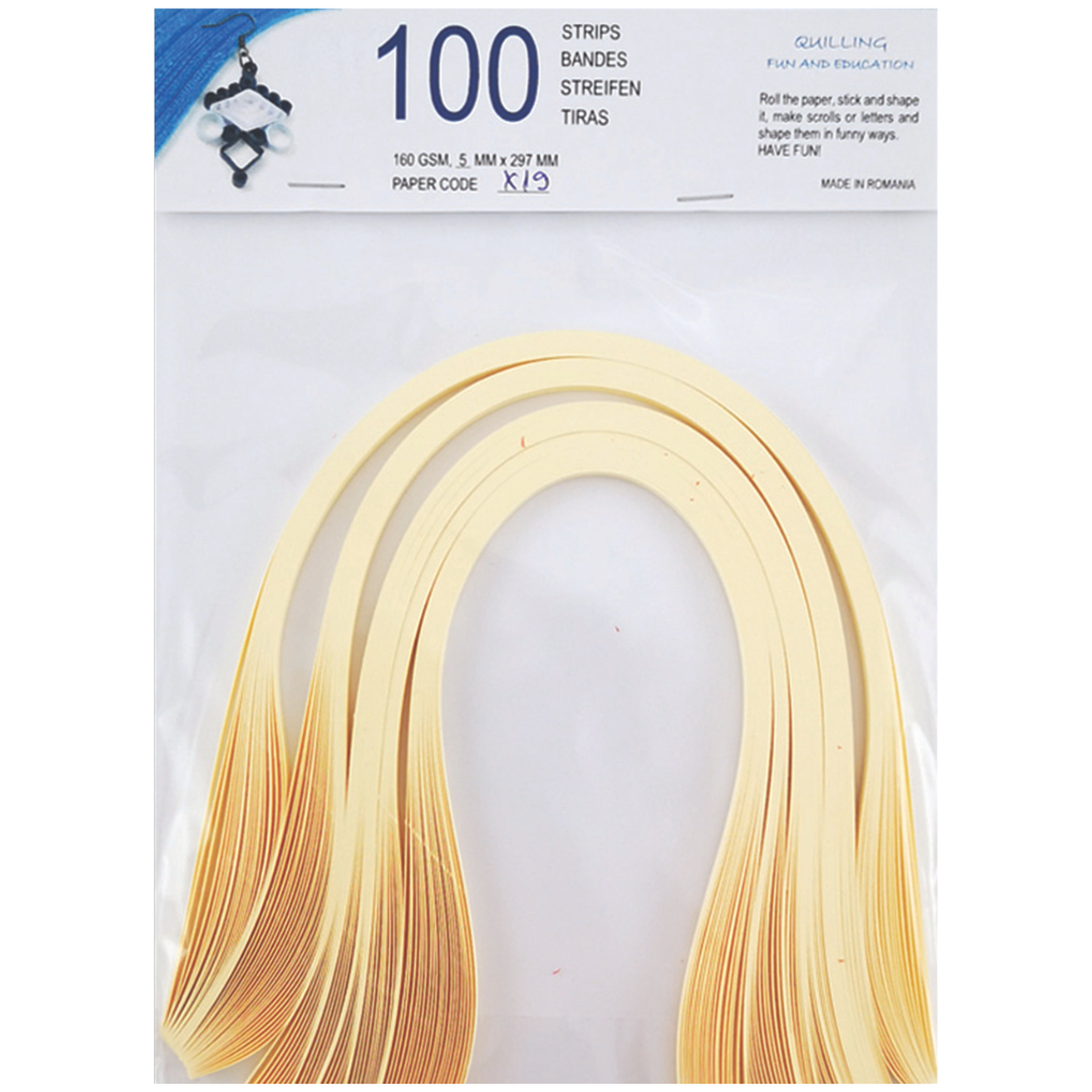 Ivory 1 mm/3 mm/5 mm hartie quilling/carton quilling, pentru bijuterii, tablouri, decoratiuni Craciun, X64/X19 - accessorii și unelte - hârtie - alte hârtii - Artynos.ro