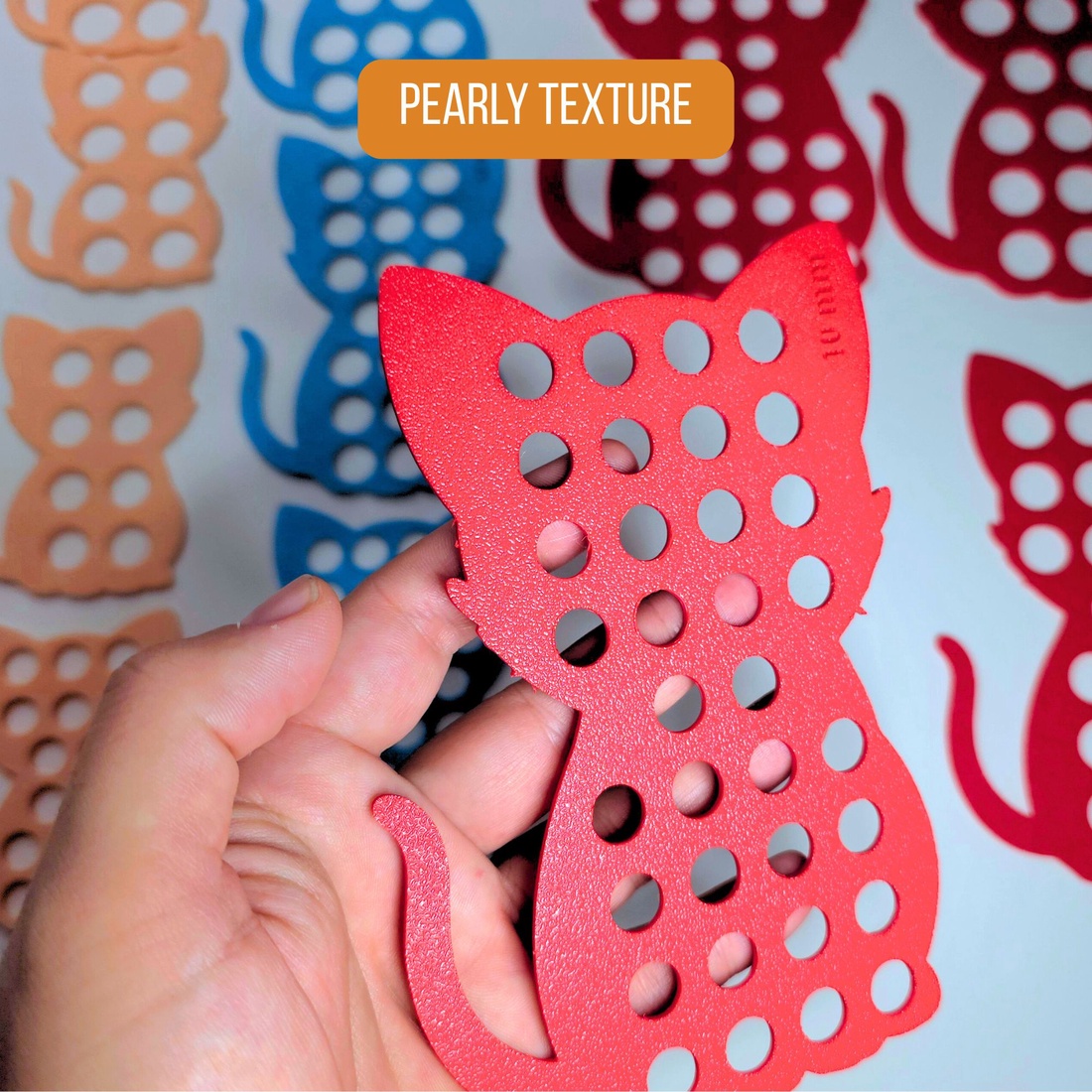 Sablon cu gauri quilling sau desen - forma Pisica - dimensiuni variate - accessorii și unelte - diy (descrieri) - șablon, ghid - Artynos.ro