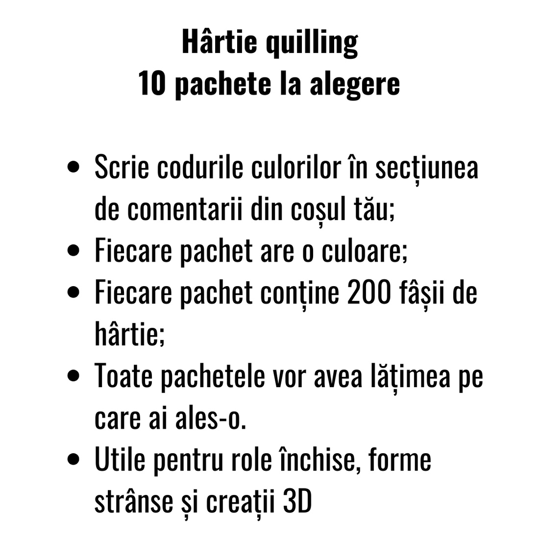 Alege 10 culori - Hârtie Quilling � 1 mm, 3 mm sau 5 mm � 10 pachete - accessorii și unelte - hârtie - scrapbook - Artynos.ro