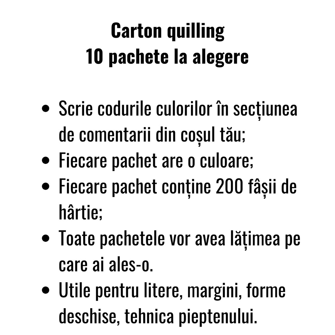 Alege 10 culori - Carton Quilling � 1 mm, 3 mm sau 5 mm � 10 pachete - accessorii și unelte - hârtie - scrapbook - Artynos.ro