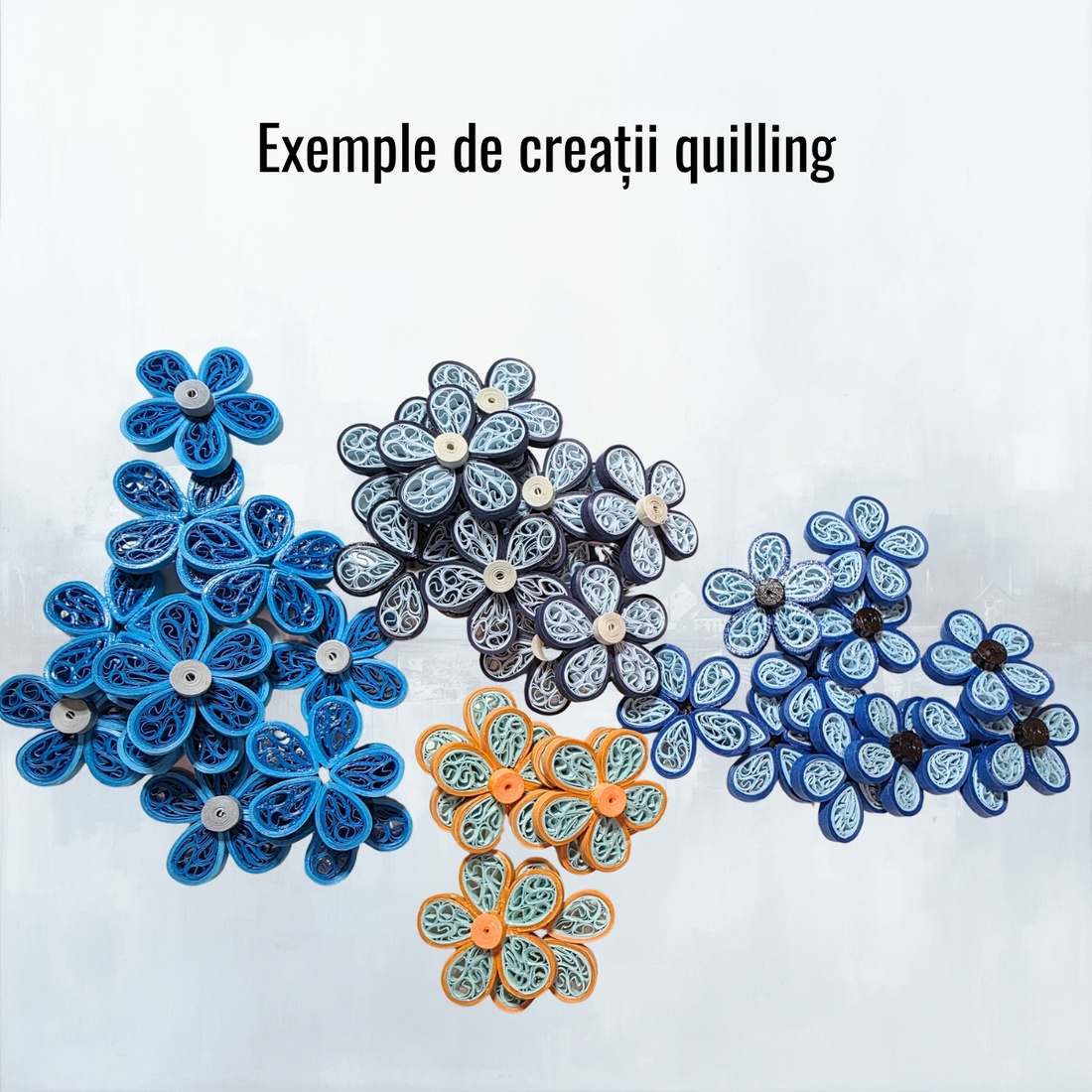 Mix hartie quilling pentru flori albastre - 1 mm, 3 mm sau 5 mm - 10 pachete - benzi pentru flori si felicitari - accessorii și unelte - hârtie - scrapbook - Artynos.ro