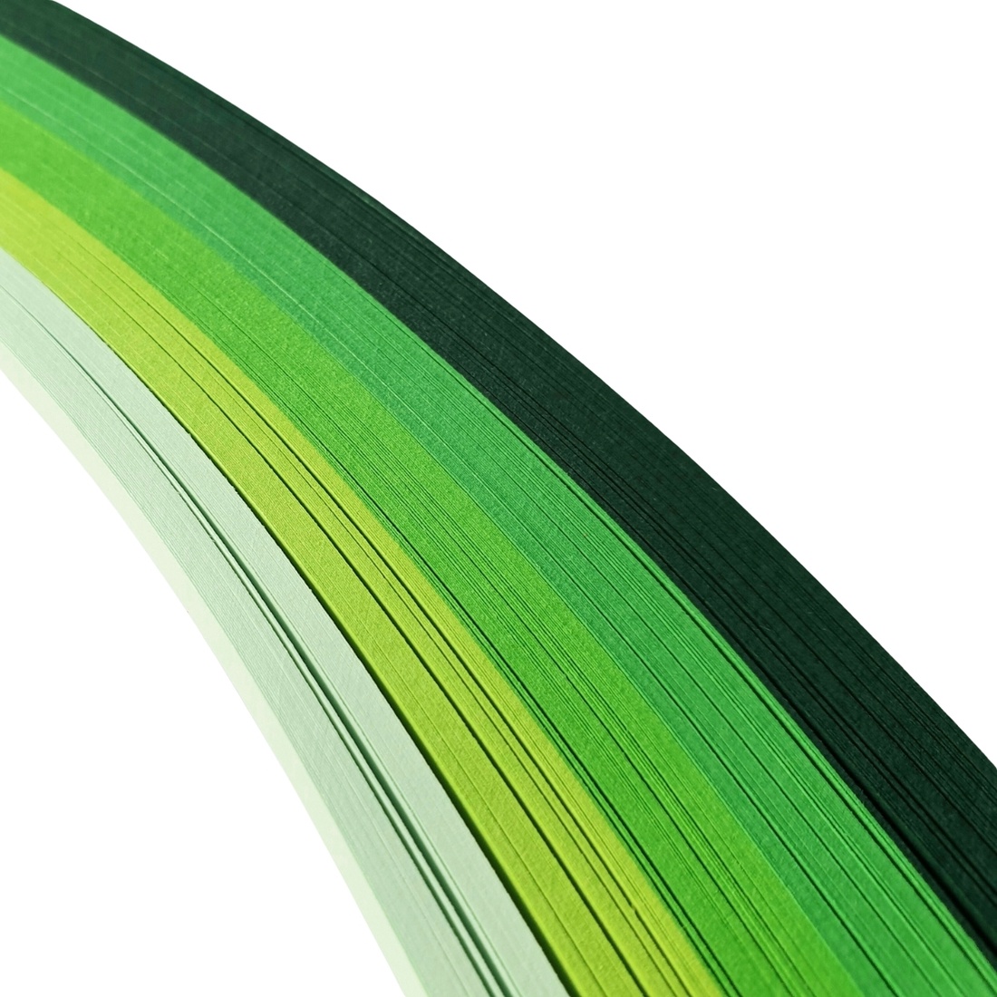 Pachet scoli cu ac inclus - hartie quilling colectie 5 nuante de verde -  latime 1 mm/3 mm/5 mm - pentru 12 elevi - accessorii și unelte - hârtie - alte hârtii - Artynos.ro