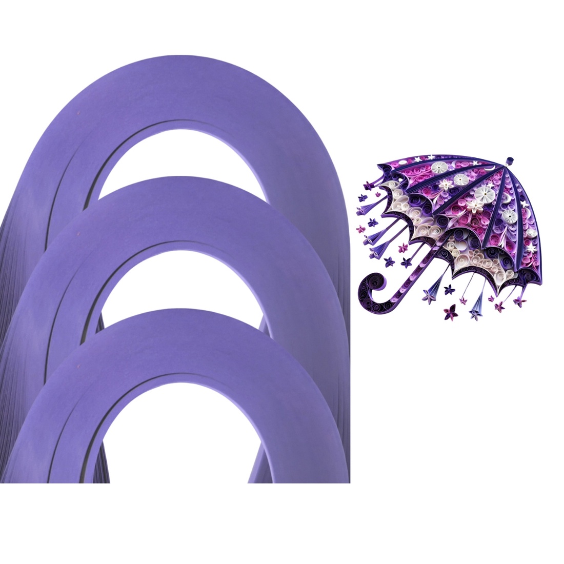 Purple 1 mm/3 mm/5 mm hartie quilling/carton quilling, pentru bijuterii, tablouri, decoratiuni Craciun, C91/C72 - accessorii și unelte - hârtie - alte hârtii - Artynos.ro