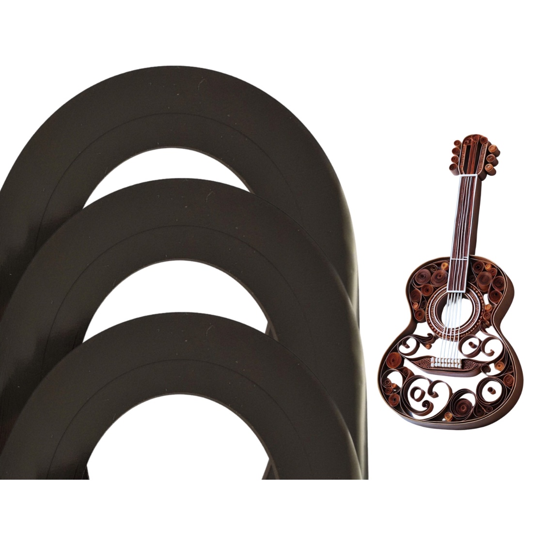 Dark brown 1 mm/3 mm/5 mm hartie quilling/carton quilling, pentru bijuterii, tablouri, decoratiuni Craciun, C32/C40 - accessorii și unelte - hârtie - alte hârtii - Artynos.ro