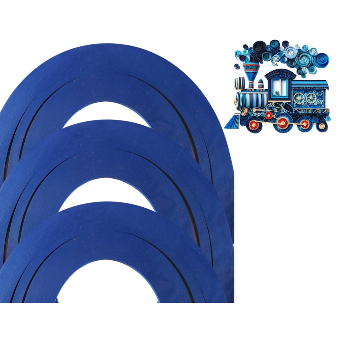 Hartie/carton quilling - Royal Blue 3 mm/5 mm, pentru bijuterii, tablouri, decoratiuni Craciun, D46/D84 - accessorii și unelte - hârtie - alte hârtii - Artynos.ro