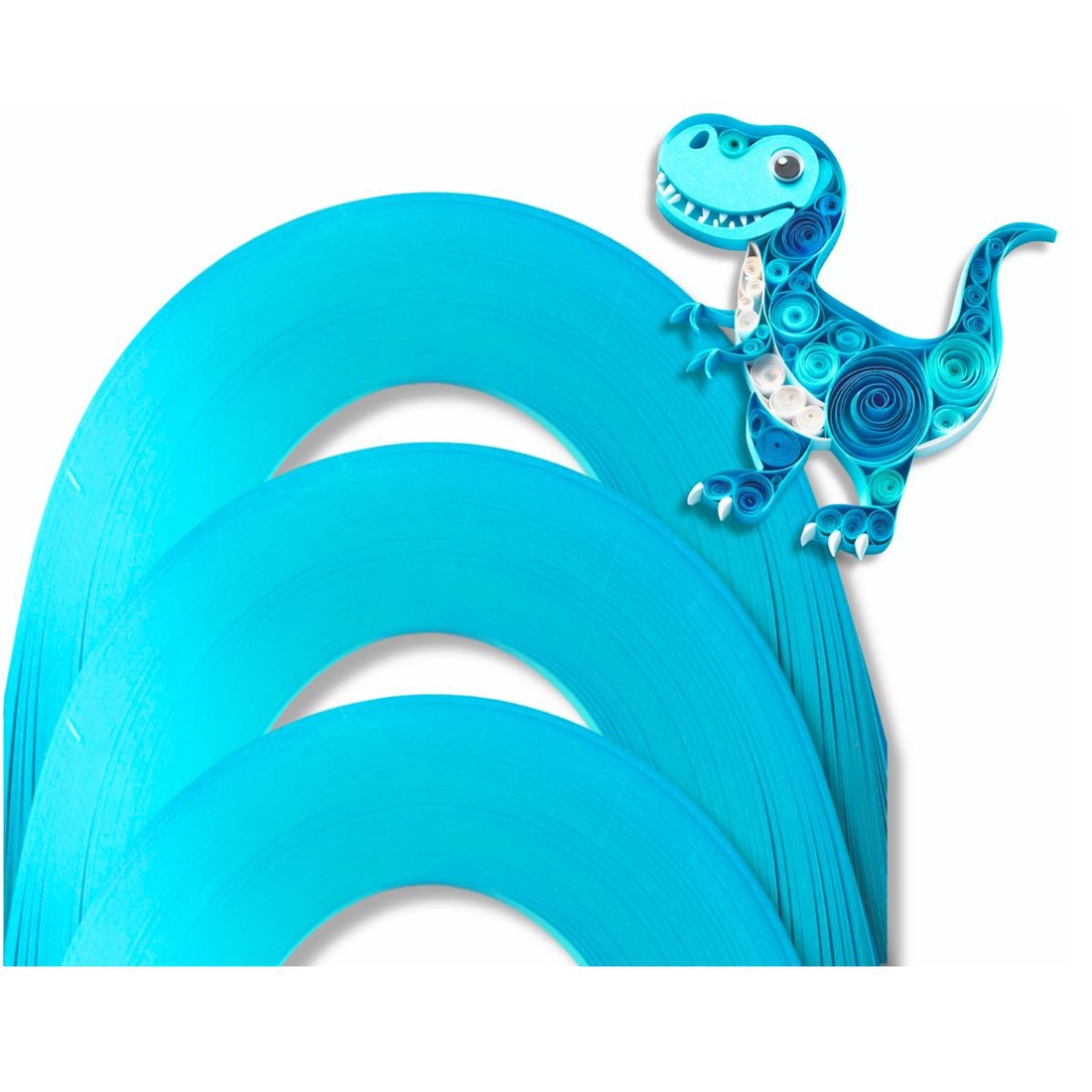 Hartie quilling - Turcoaz s 1 mm/3 mm/5 mm, pentru bijuterii, tablouri, decoratiuni, P70 - accessorii și unelte - hârtie - alte hârtii - Artynos.ro