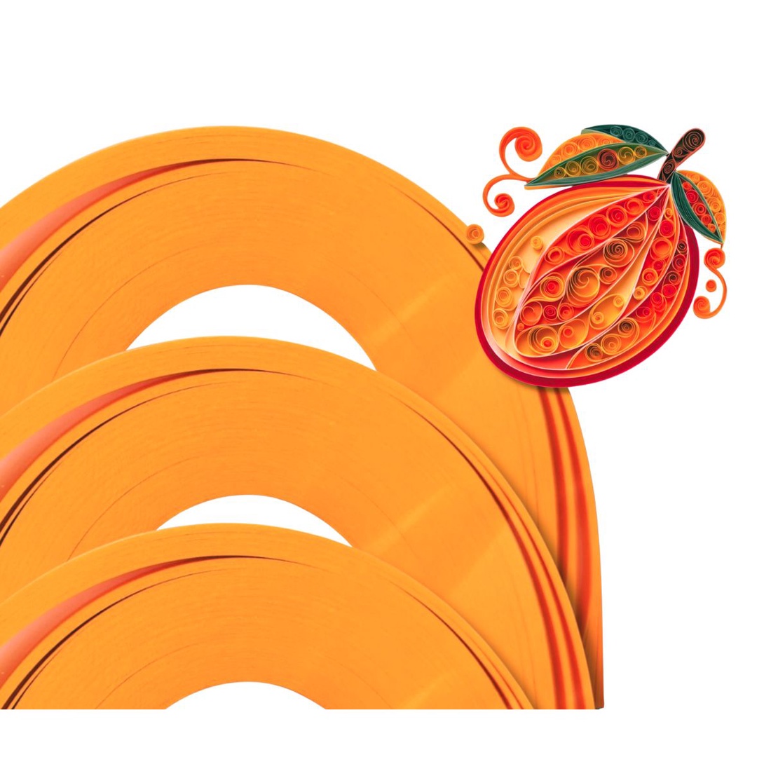 Intensive orange1 mm/3 mm/5 mm hartie quilling/carton quilling, pentru bijuterii, tablouri, decoratiuni Craciun, R58/R26 - accessorii și unelte - hârtie - alte hârtii - Artynos.ro